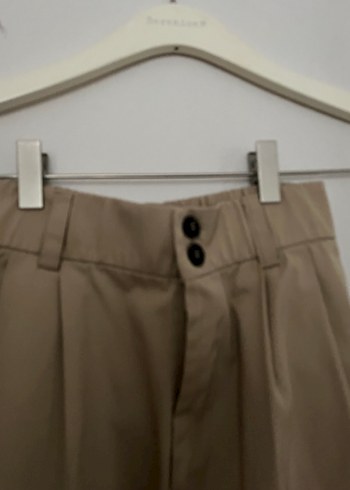 Zara Bej Rahat Kesim paraşüt kumaş Kadın Pantolon