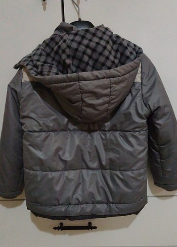 Gri Erkek Çocuk Kemerli Mont - Görsel 3