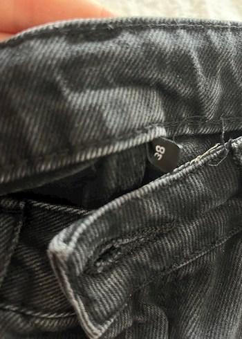 Gri Siyah Rahat Kesim Midi Kot Pantolon - Görsel 2