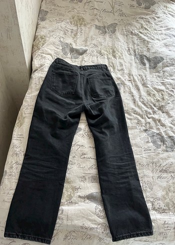 Gri Siyah Rahat Kesim Midi Kot Pantolon - Görsel 3