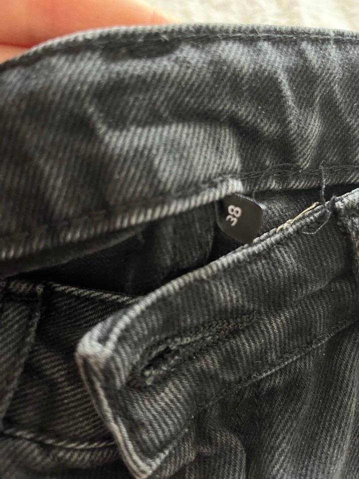 Gri Siyah Rahat Kesim Midi Kot Pantolon - Görsel 2