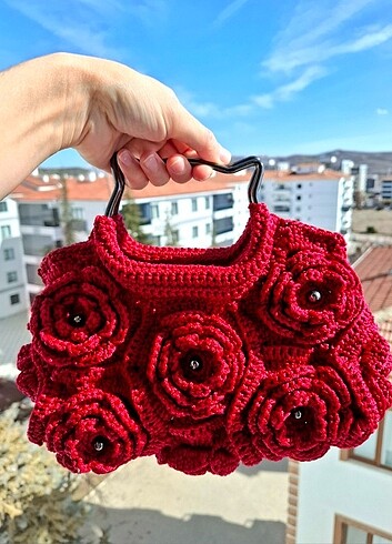 Beden Gül motif çanta