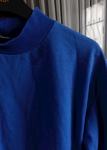 Mavi Oversize Kadın Sweatshirt - Görsel 2