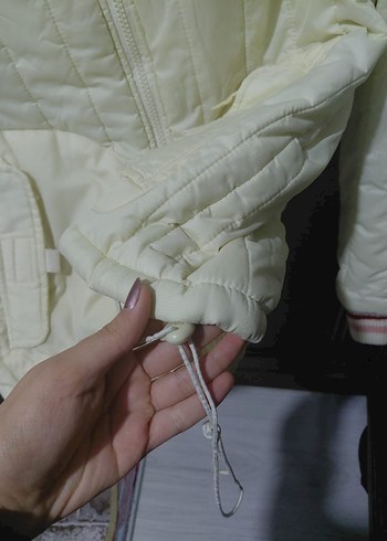 Beyaz Kadın Streetwear Polar Ceket - Görsel 5