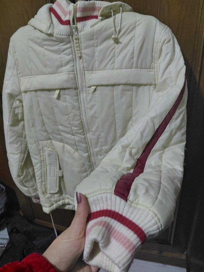 Beyaz Kadın Streetwear Polar Ceket - Görsel 3