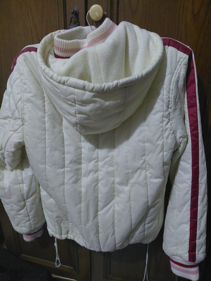 Beyaz Kadın Streetwear Polar Ceket - Görsel 4