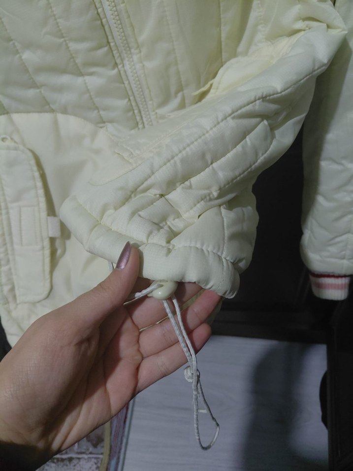 Beyaz Kadın Streetwear Polar Ceket - Görsel 5