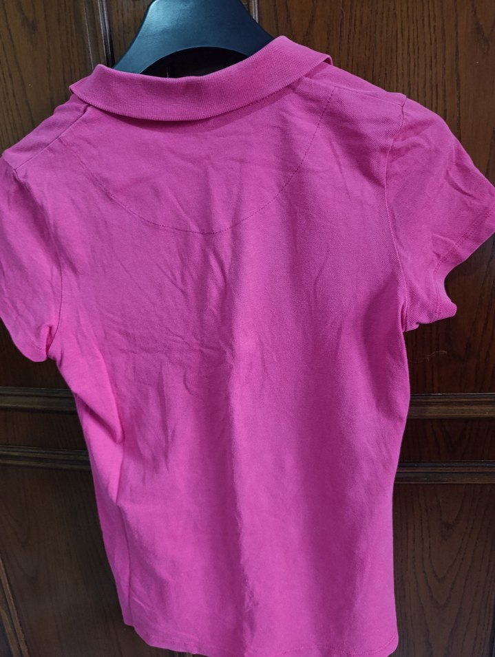 Kız Çocuk Pembe Polo Tişört - Görsel 2