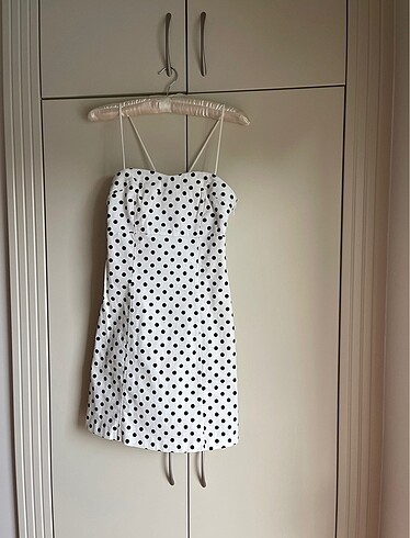 Zara puantiyeli mini elbise