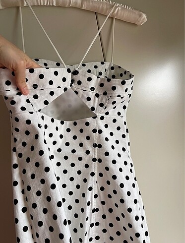 xs Beden Zara puantiyeli mini elbise