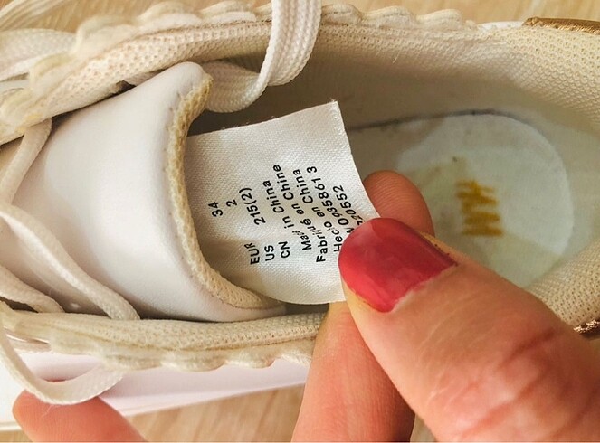 34 Beden beyaz Renk H&M çocuk spor ayakkabı