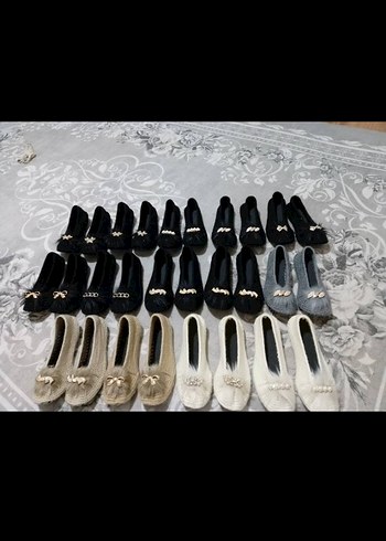Kadın Beyaz Kürklü Blok Topuklu Babet