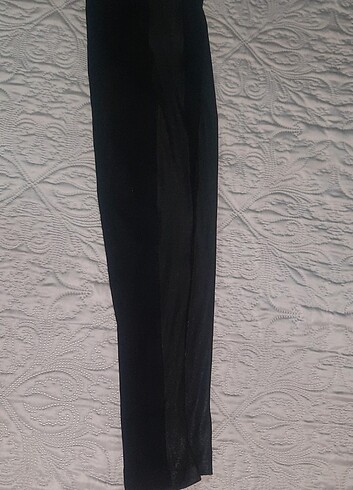 OASIS SİYAH YANLARI TRANSPARAN TÜL TAYT KIŞLIK M BEDEN, sayılı g - Görsel 5