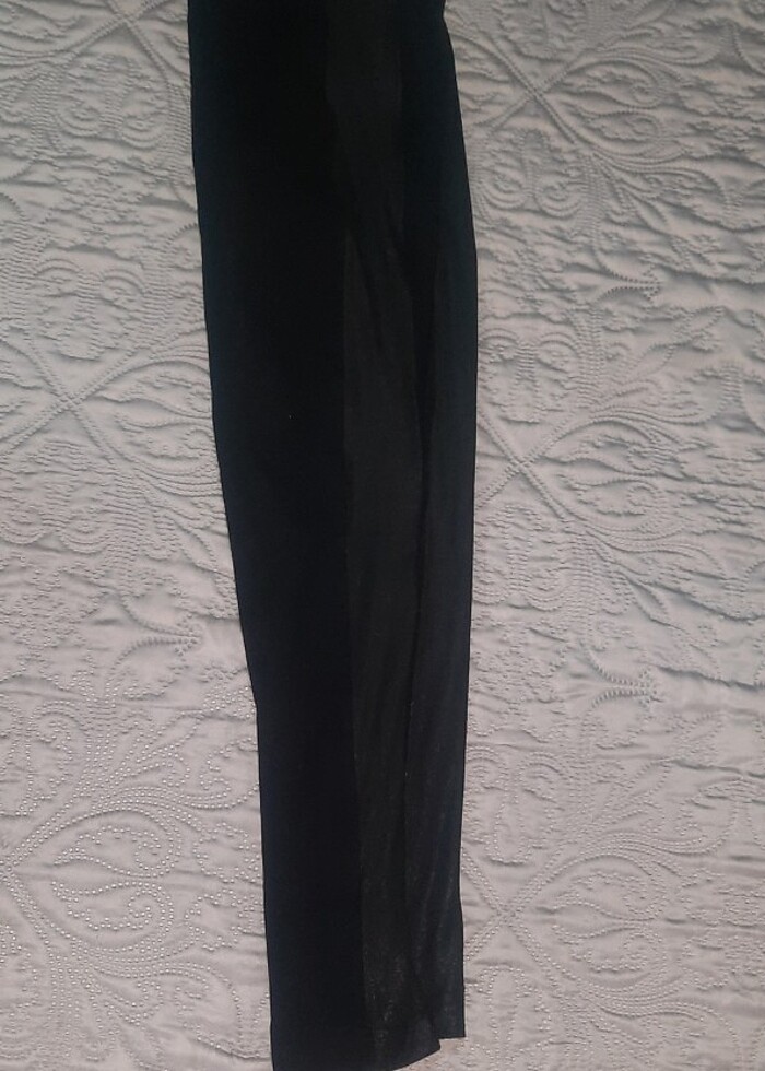 OASIS SİYAH YANLARI TRANSPARAN TÜL TAYT KIŞLIK M BEDEN, sayılı g - Görsel 5