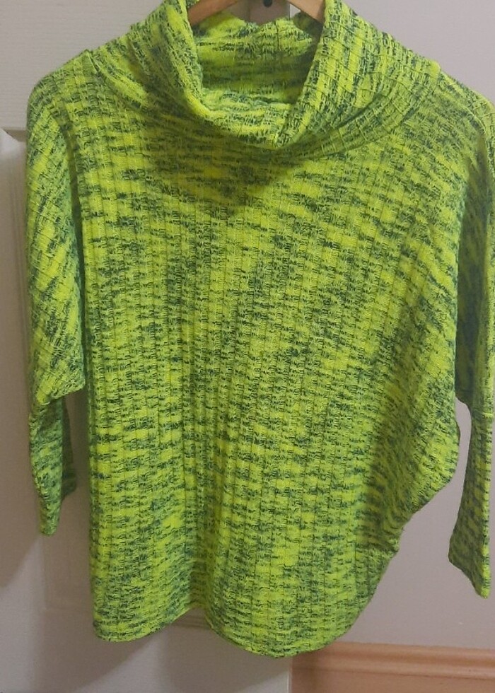 Fistik Yeşili tiriko kazak m/L beden - Görsel 3