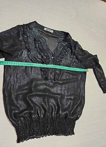 Max Azria AZRA 1 beden siyah ince bluz 36/38