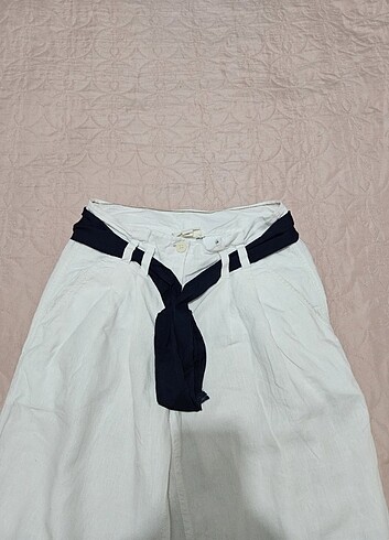 DKNY pure KETEN PANTOLON BEYAZ ORJİNAL     - Görsel 2