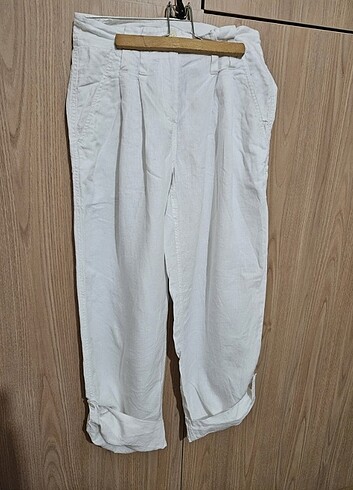 DKNY pure KETEN PANTOLON BEYAZ ORJİNAL     - Görsel 4