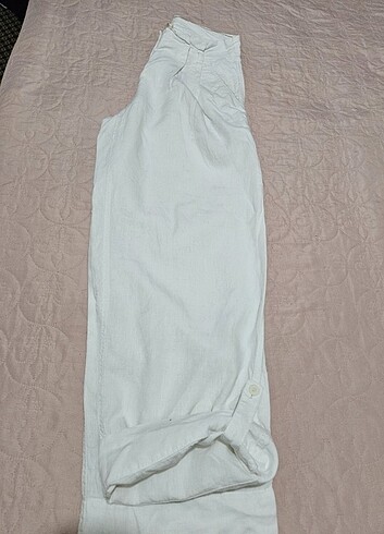 DKNY pure KETEN PANTOLON BEYAZ ORJİNAL     - Görsel 8