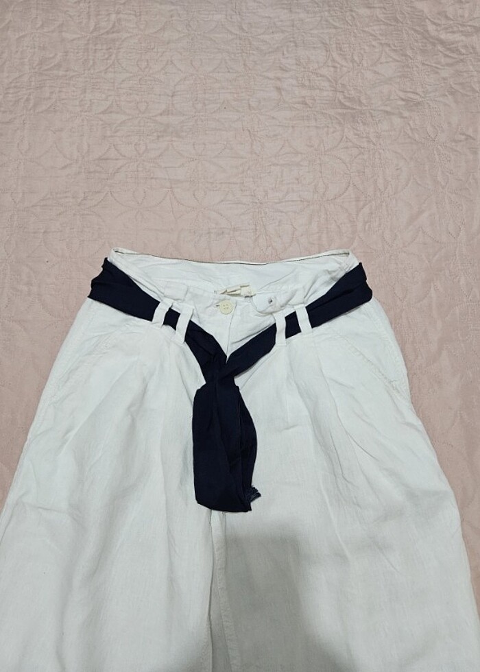 DKNY pure KETEN PANTOLON BEYAZ ORJİNAL     - Görsel 2