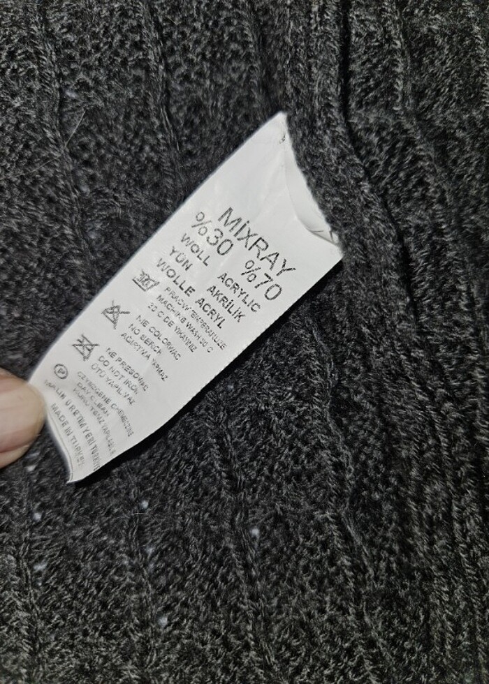 Antrasit hırka mixray S beden - Görsel 5