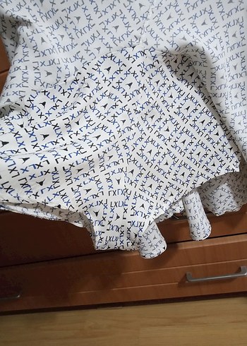 şortlu Pileli Beyaz Mini Etek boy 40 cm kumaşı harika - Görsel 2