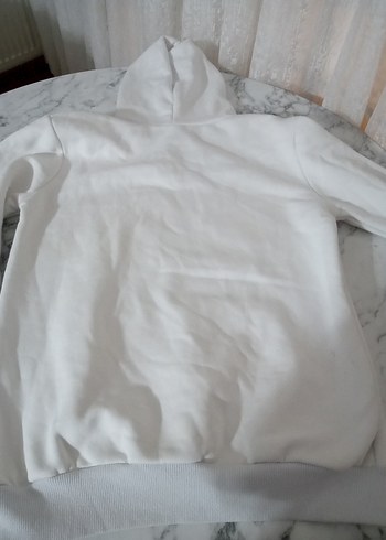 NASA Baskılı Beyaz Kapüşonlu Sweatshirt S/M uyumlu - Görsel 2