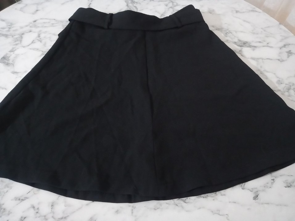 Siyah Kemerli Midi Kadın Etek - Görsel 2