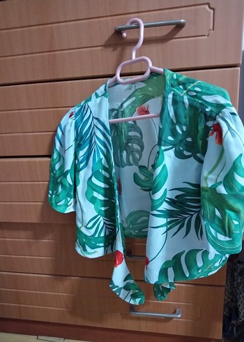 Yeşil Bohem Desenli Mini şortlu takım boy 28 cm - Görsel 5