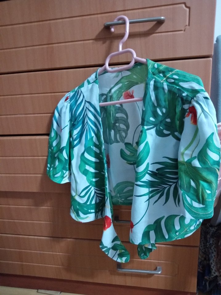 Yeşil Bohem Desenli Mini şortlu takım boy 28 cm - Görsel 5