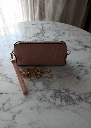 Bej Yılan Desenli Zincir Detaylı Deri Çanta - Görsel 5