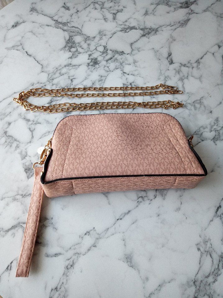 Bej Yılan Desenli Zincir Detaylı Deri Çanta - Görsel 2