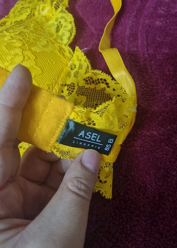 Sarı Renkli Bohem Dantel Sütyen Takımı 85/80 uyumlu - Görsel 4