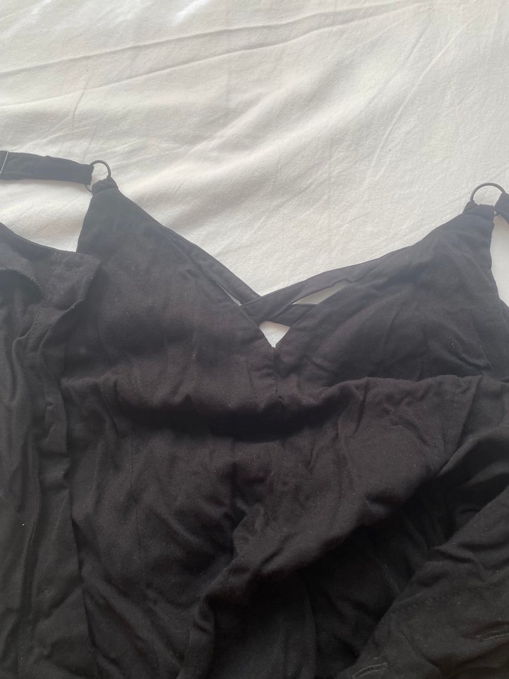 Siyah sırt detaylı Midi Kadın Elbise - Görsel 3