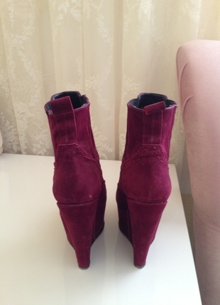 36 Beden bordo suet dolgu topuk