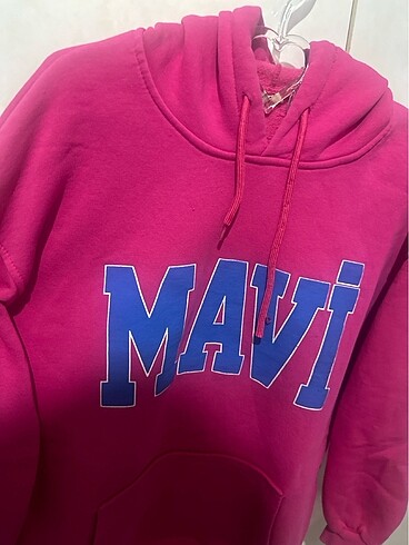 Mavi yazılı sweat