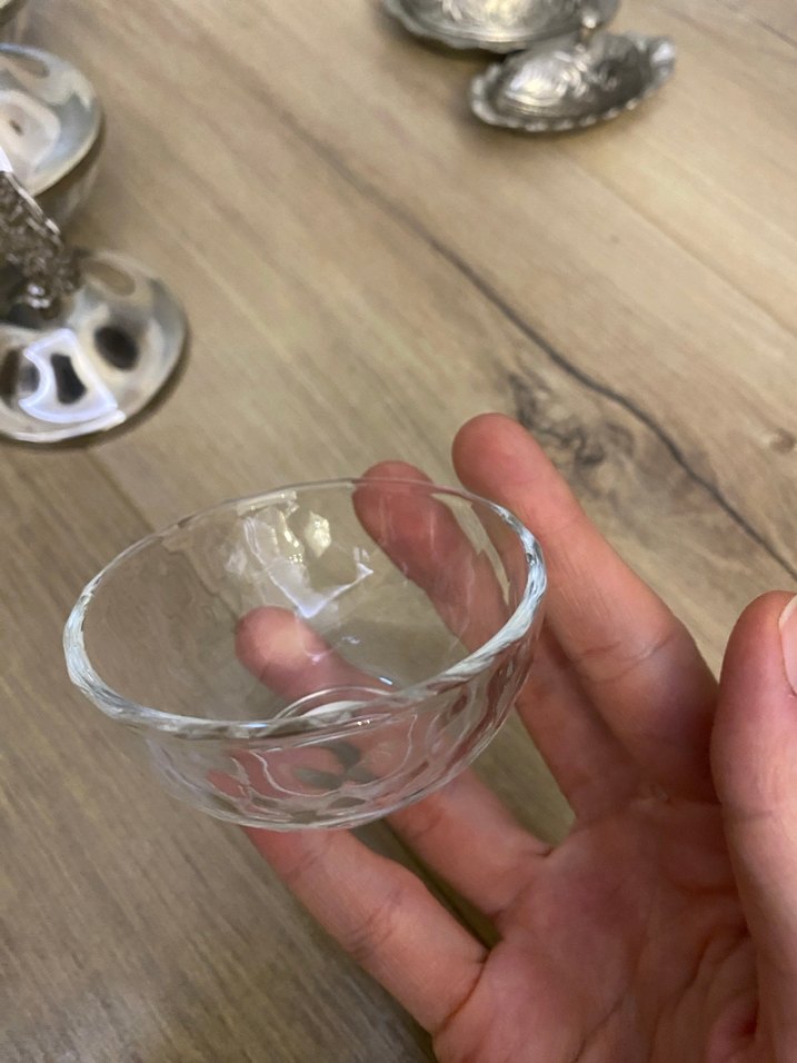 Gümüş Renkli Soyut Desenli Parlak Hediyelik Takım - Görsel 3