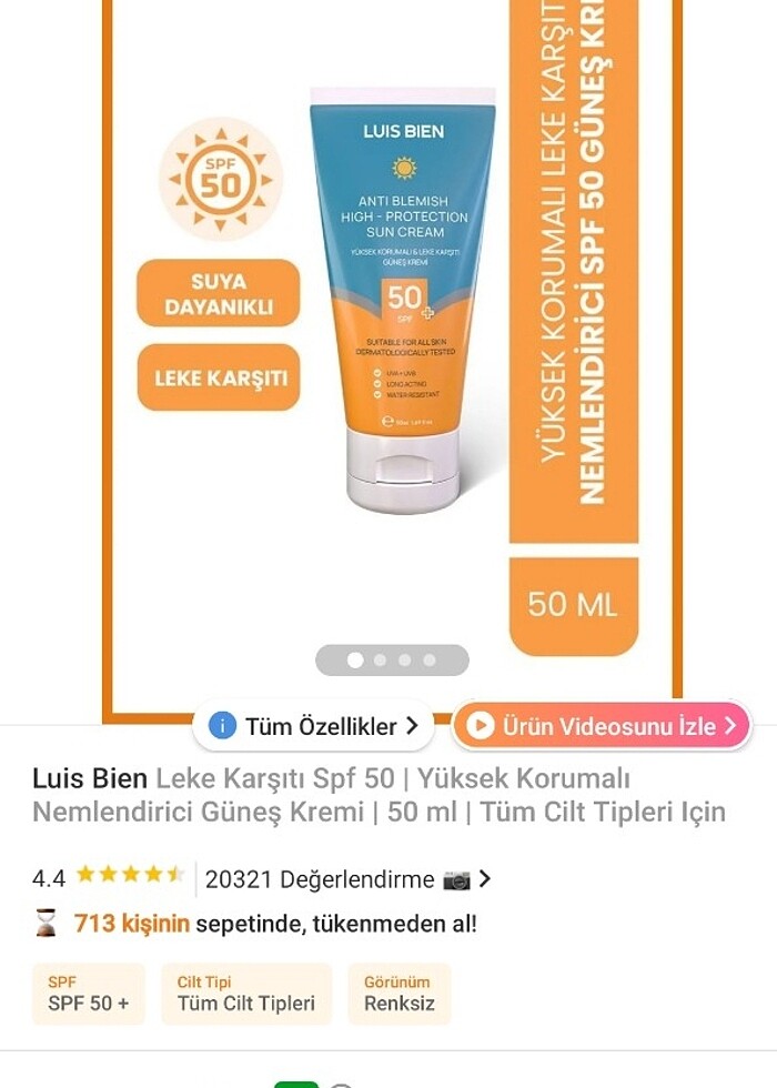 Güneş Kremi ( Luis bien) ???? - Görsel 3