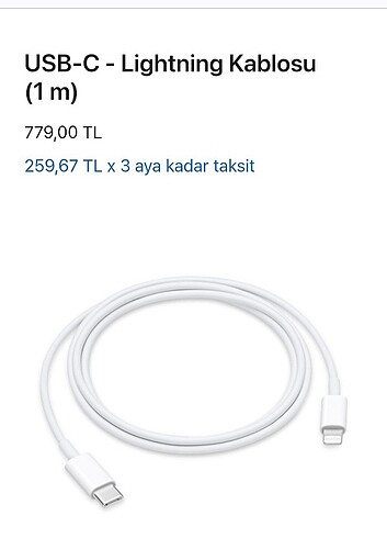 İphone şarj kablosu 
