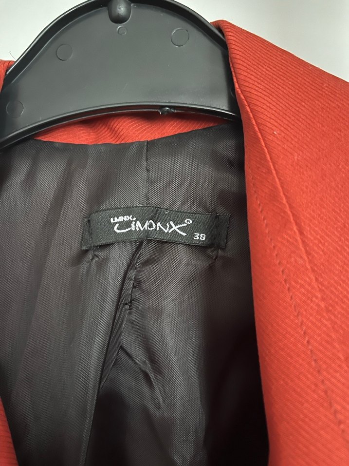 Düğmeli Kiremit Kadın Trençkot - Görsel 2