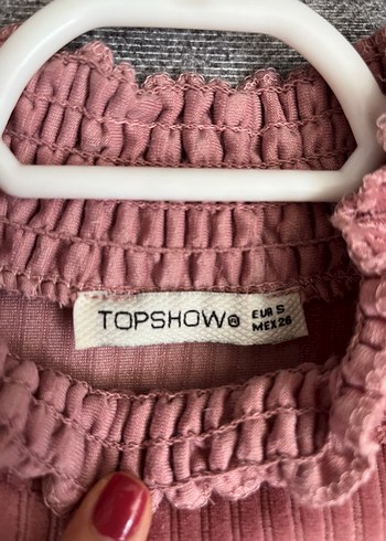 Pembe Fırfırlı Bohem Kadın Bluz - Görsel 2