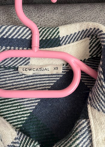 Kadın Düğmeli Gri Kareli Pamuk Gömlek - Görsel 2