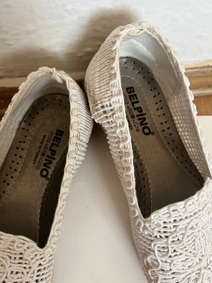 Beyaz Nakışlı Kadın babet - Görsel 2