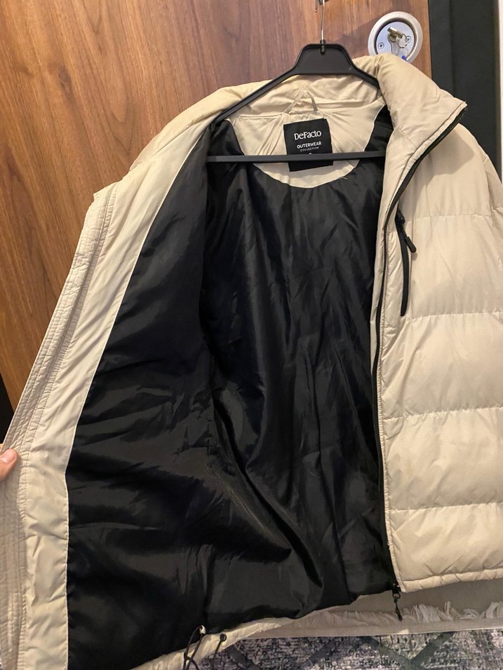 Erkek Beyaz Fermuarlı  Mont - Görsel 2