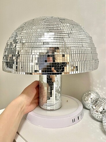 Disco mantar dekoratif ışık yansıtıcı süs