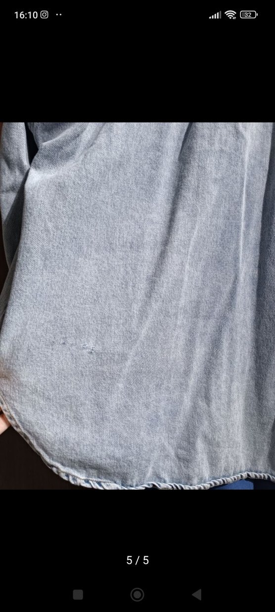 Geniş Kesim Mavi Denim Kadın Takım - Görsel 3