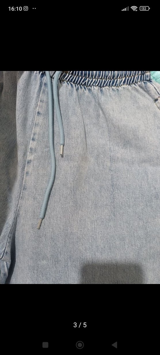 Geniş Kesim Mavi Denim Kadın Takım - Görsel 2