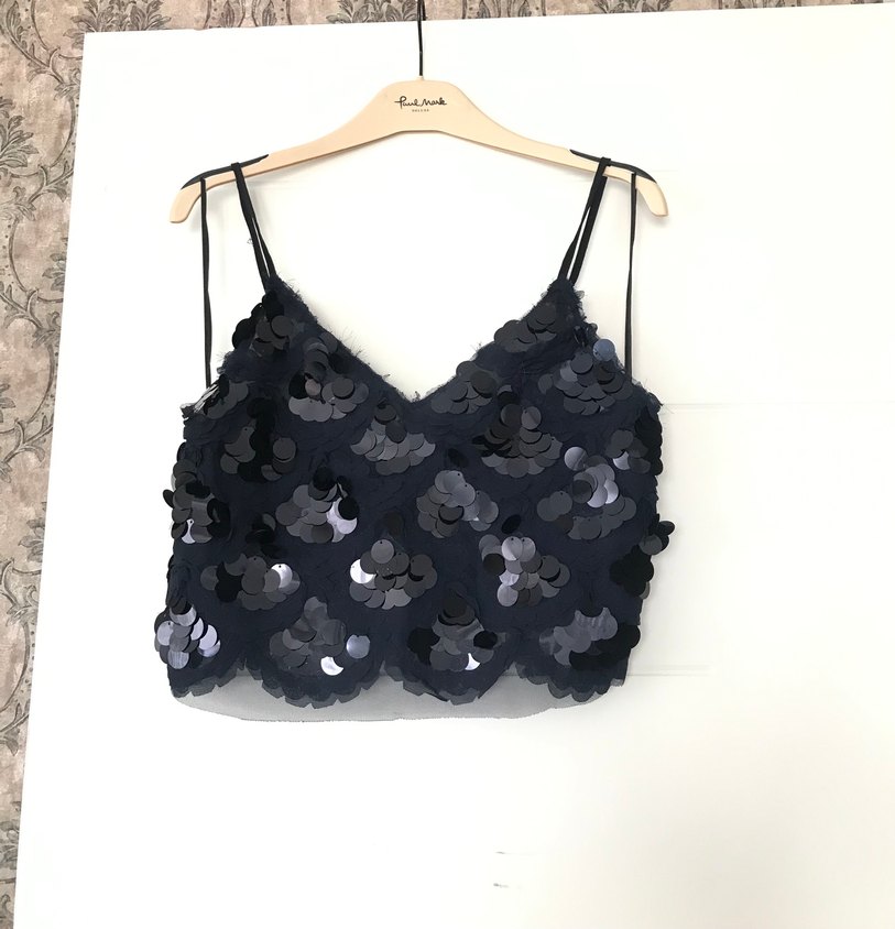 Zara Siyah İşlemeli V Yaka Askılı Bustiyer - Görsel 4