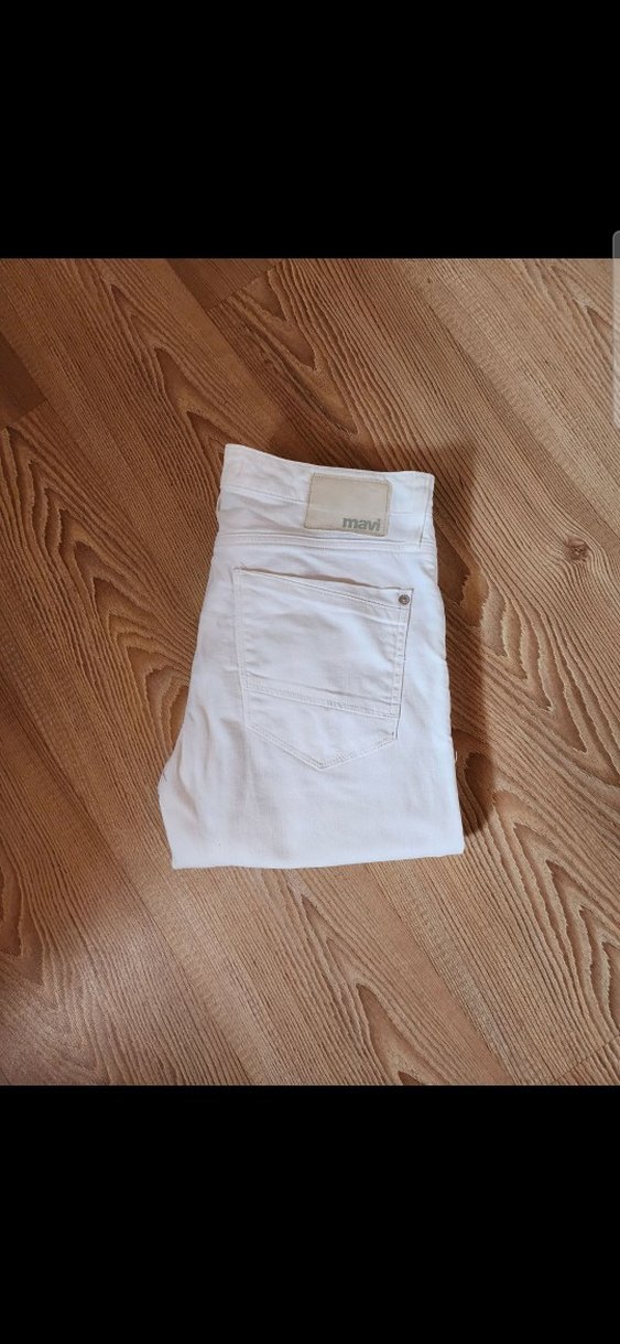 Beyaz Erkek slim Fit Kot Pantolon - Görsel 4