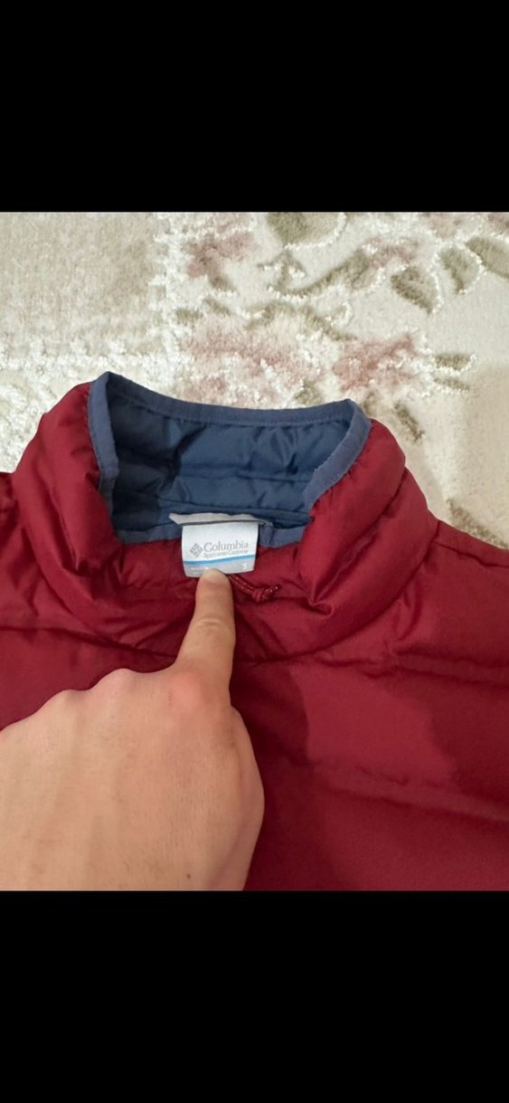 Bordo Columbia Fermuarlı Erkek Mont - Görsel 5